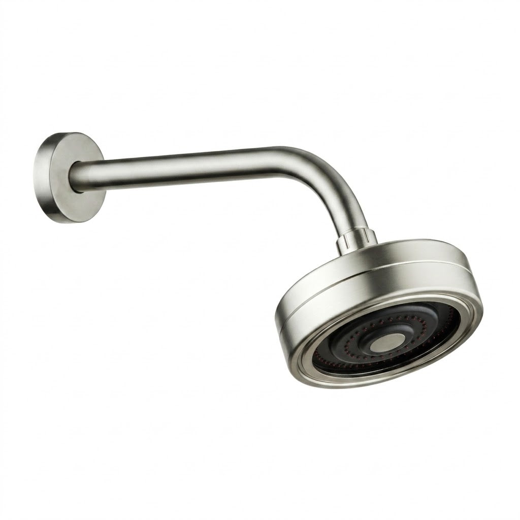 Chuveiro Articulado Autolimpante Redondo 5” Aço Escovado