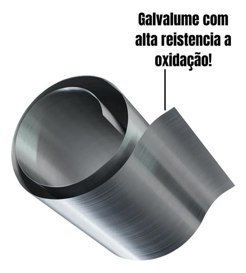 Bobina Chapa 0,30mm Galvalume 20 cm x 25 m