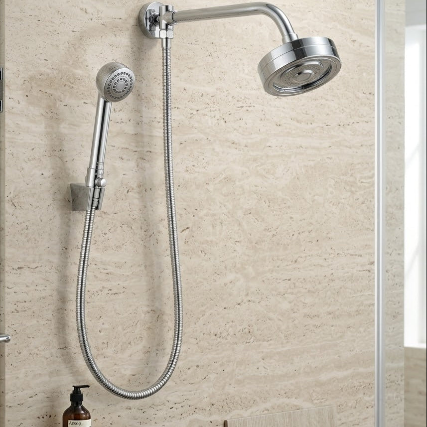 Chuveiro de Parede com Desviador Redondo 5” Cromado