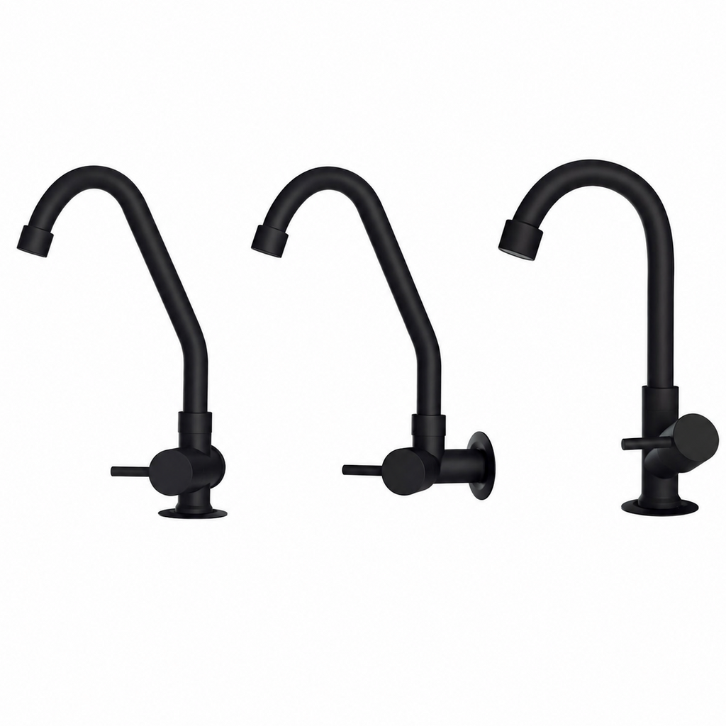 Kit 3 Torneiras Black Fosco