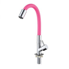 Torneira Rosa Cozinha Bancada Gourmet Flexível Luxo