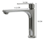Torneira para Lavatório de Bancada em Aço Inox Cromado Modelo Baixo Redondo