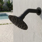 Chuveiro articulado redondo preto Luxo
