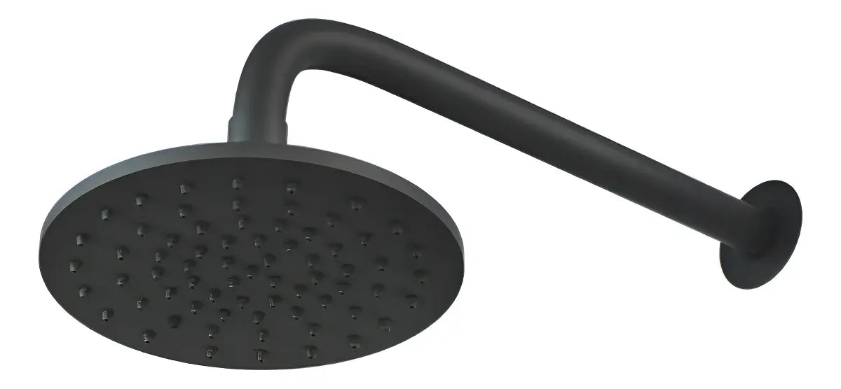 Chuveiro preto fosco redondo Luxo