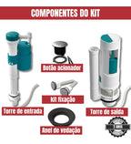 Kit completo duplo acionamento caixa de descarga