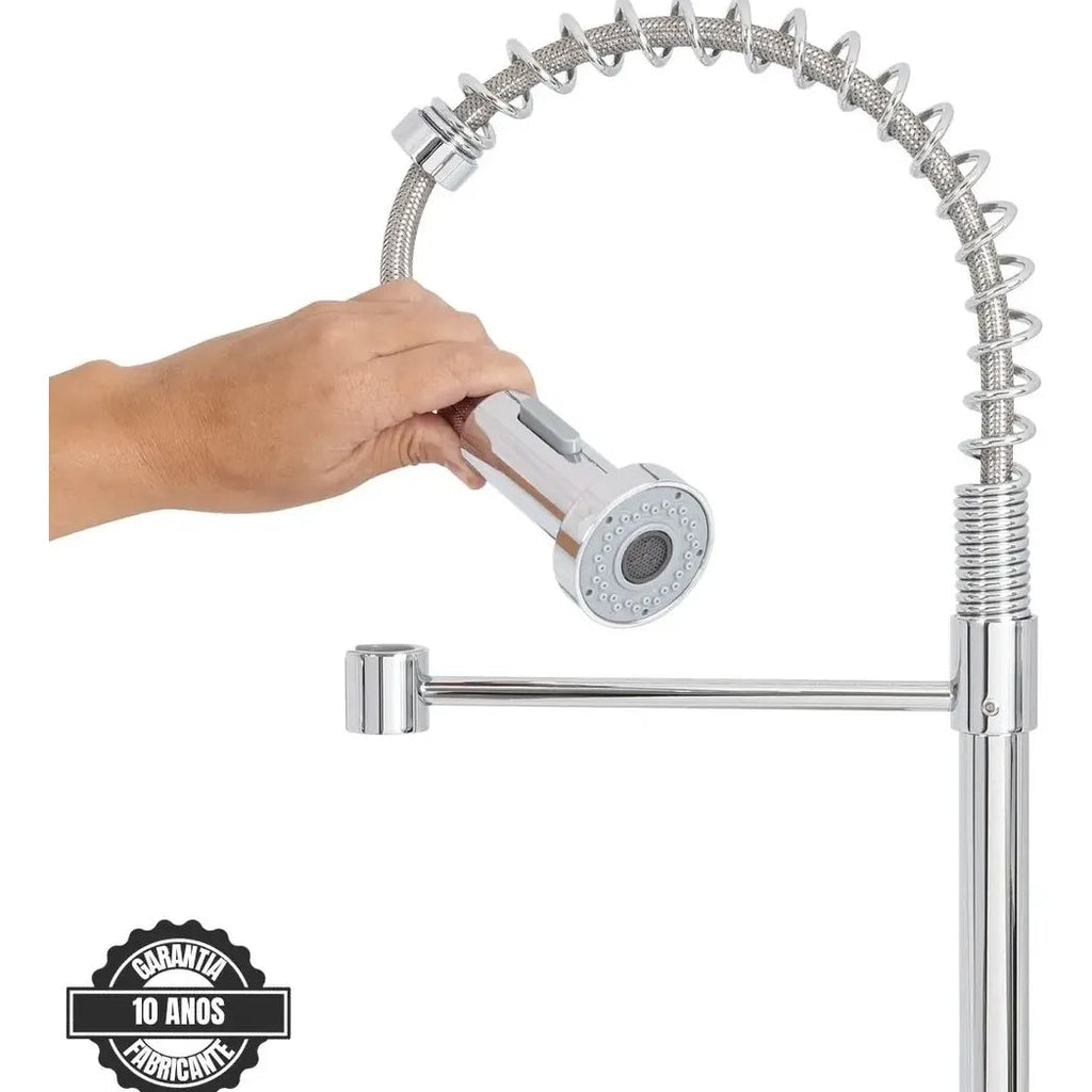 Torneira Gourmet Bancada Monocomando Cromada para Cozinha
