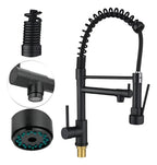 Torneira Cozinha Gourmet Monocomando Preto Duo Flexível Q/F