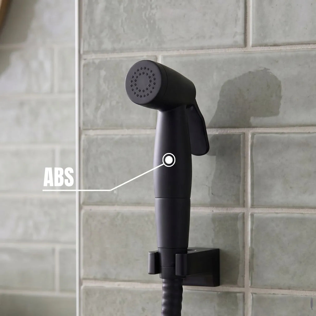 Ducha higiênica metal preto luxo registro e derivação