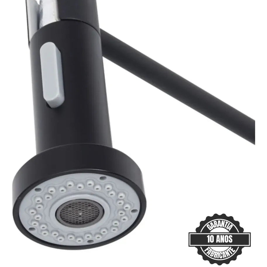 Torneira de parede Cozinha Metal Gourmet Preto