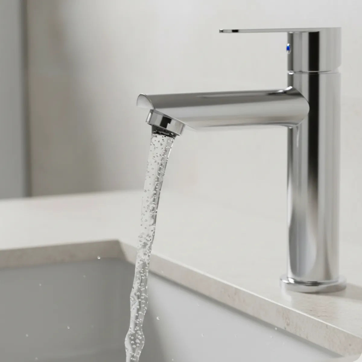 Torneira para Lavatório de Bancada Baixa em Aço Inox 304 Cromado