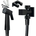 Ducha Higiênica Chuveirinho Quadrada Metal Preta 2 saidas