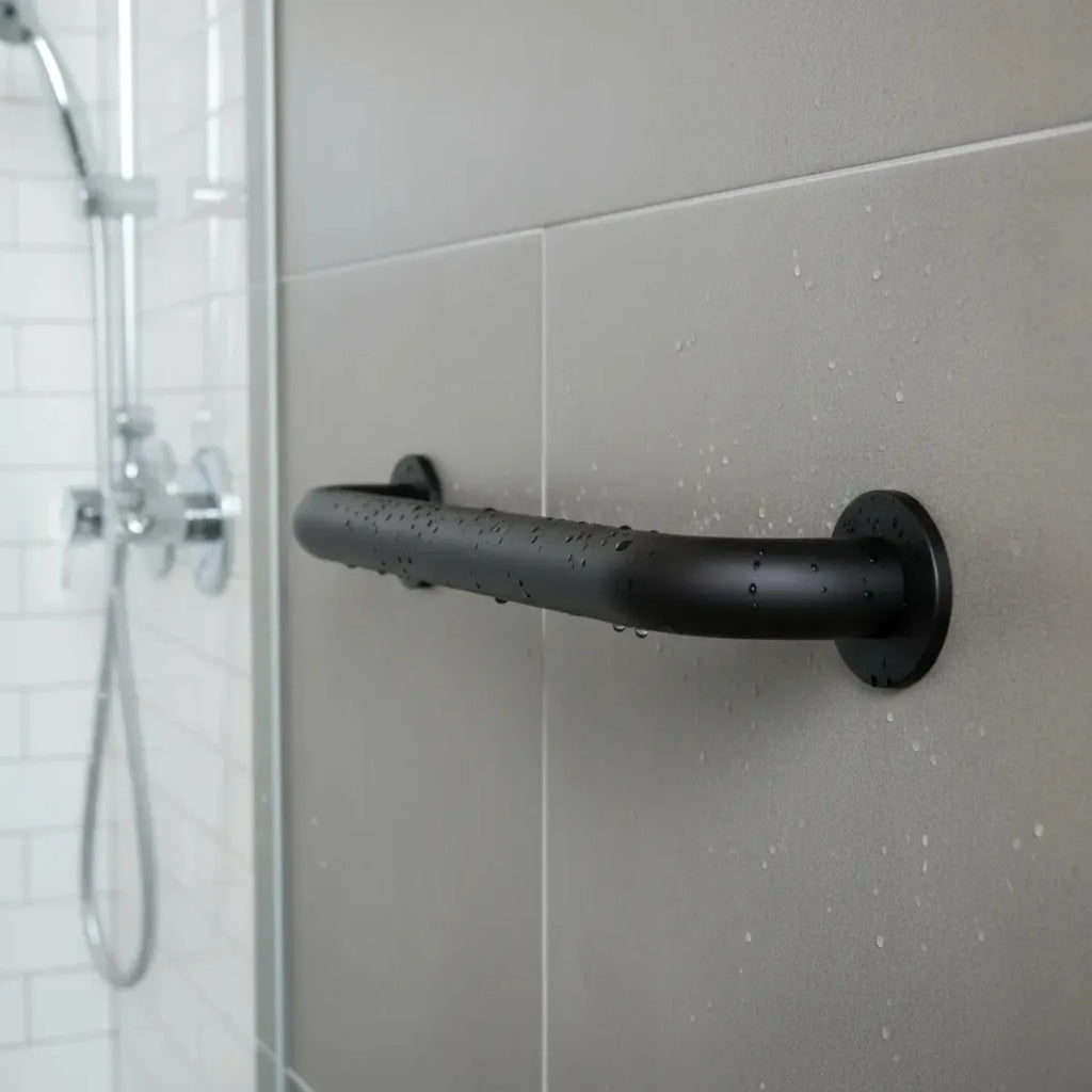 Barra De Apoio Preto Fosco 30 cm para Idoso E Deficiente