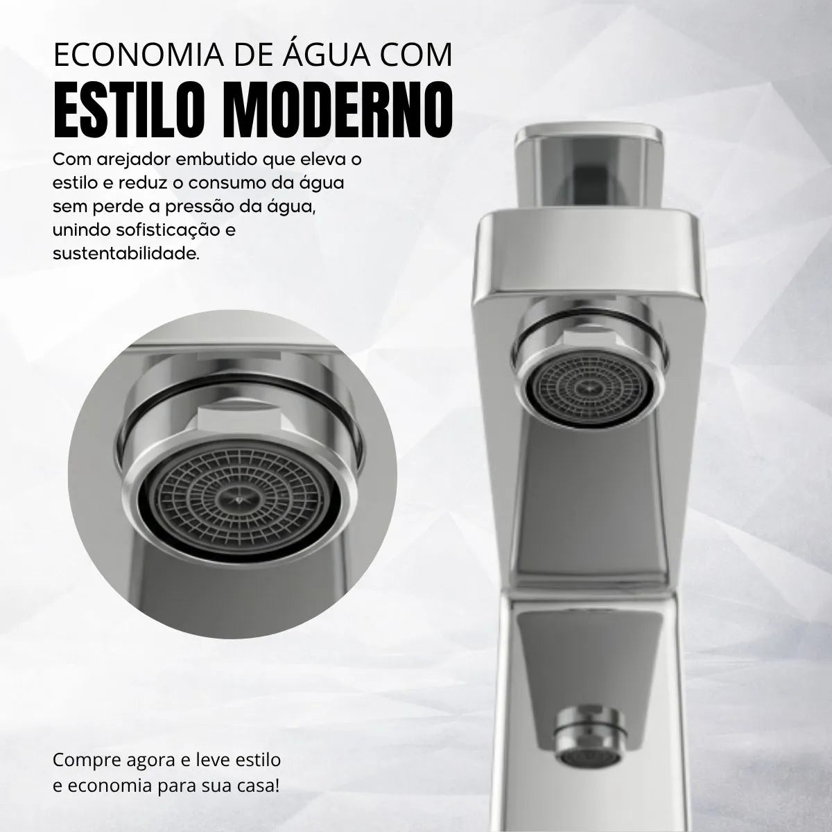 Torneira Monocomando Cromada para Lavatório Q/F