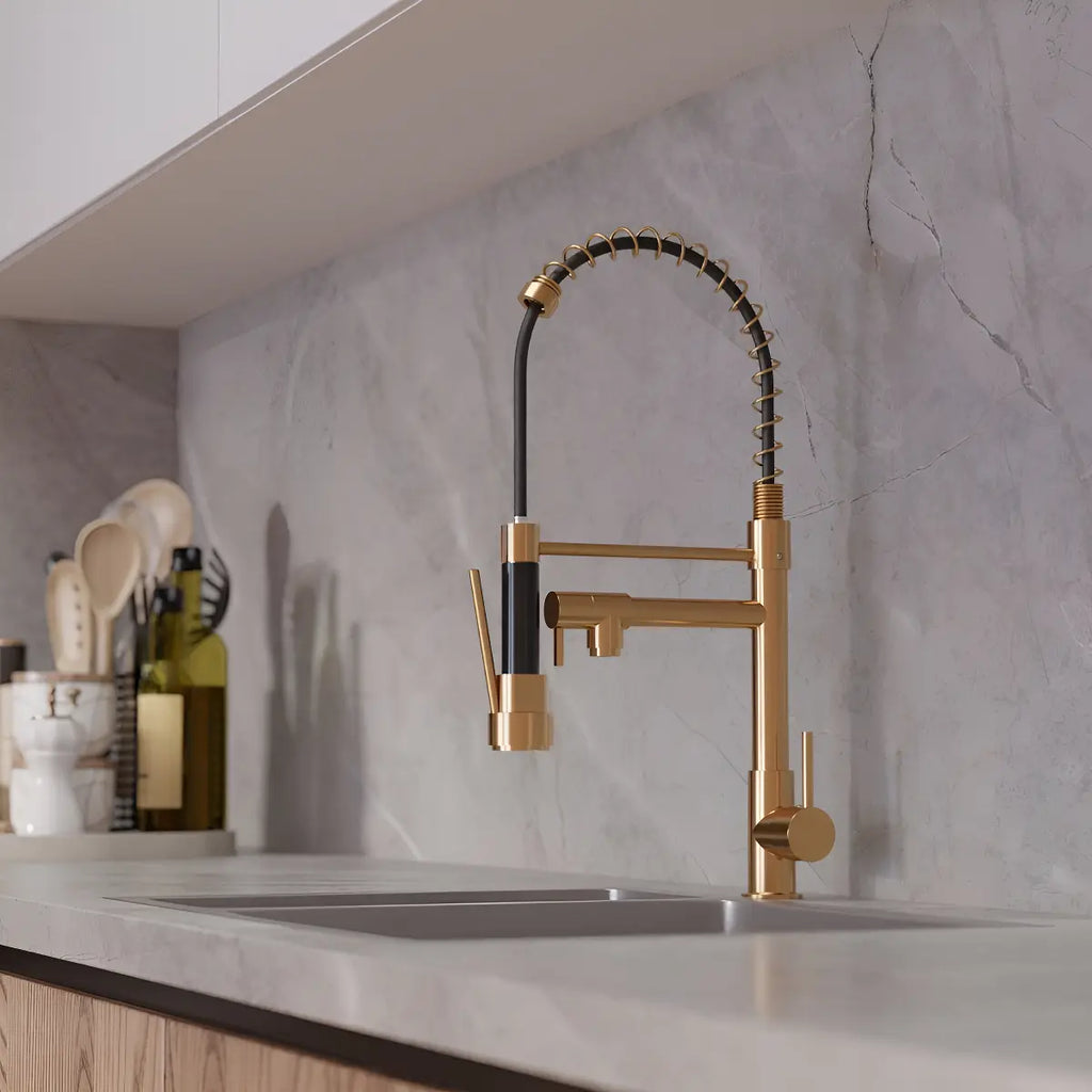 Torneira Gourmet Monocomando Bancada Rosê Gold Cozinha Q/F