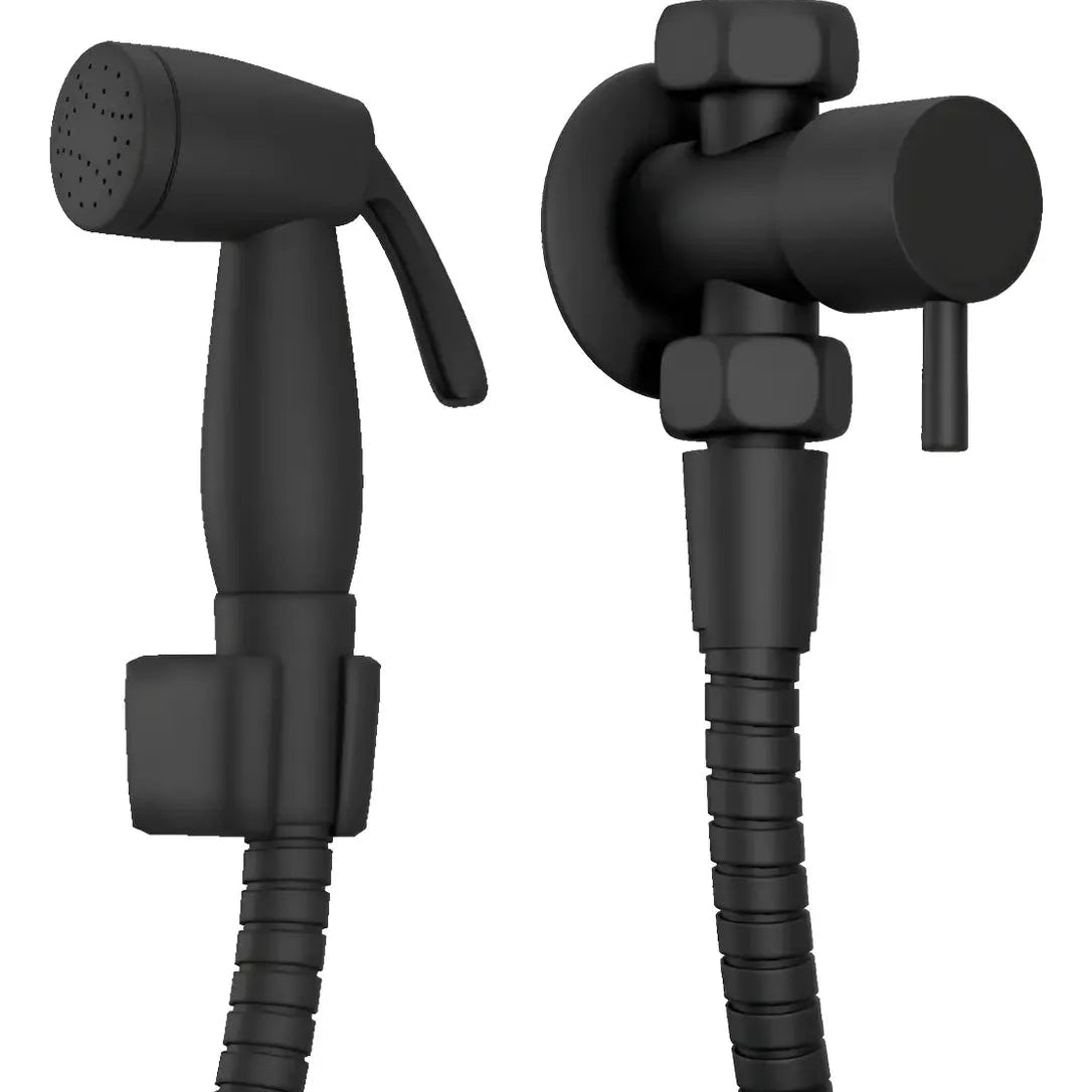 Ducha higiênica metal preto luxo registro e derivação