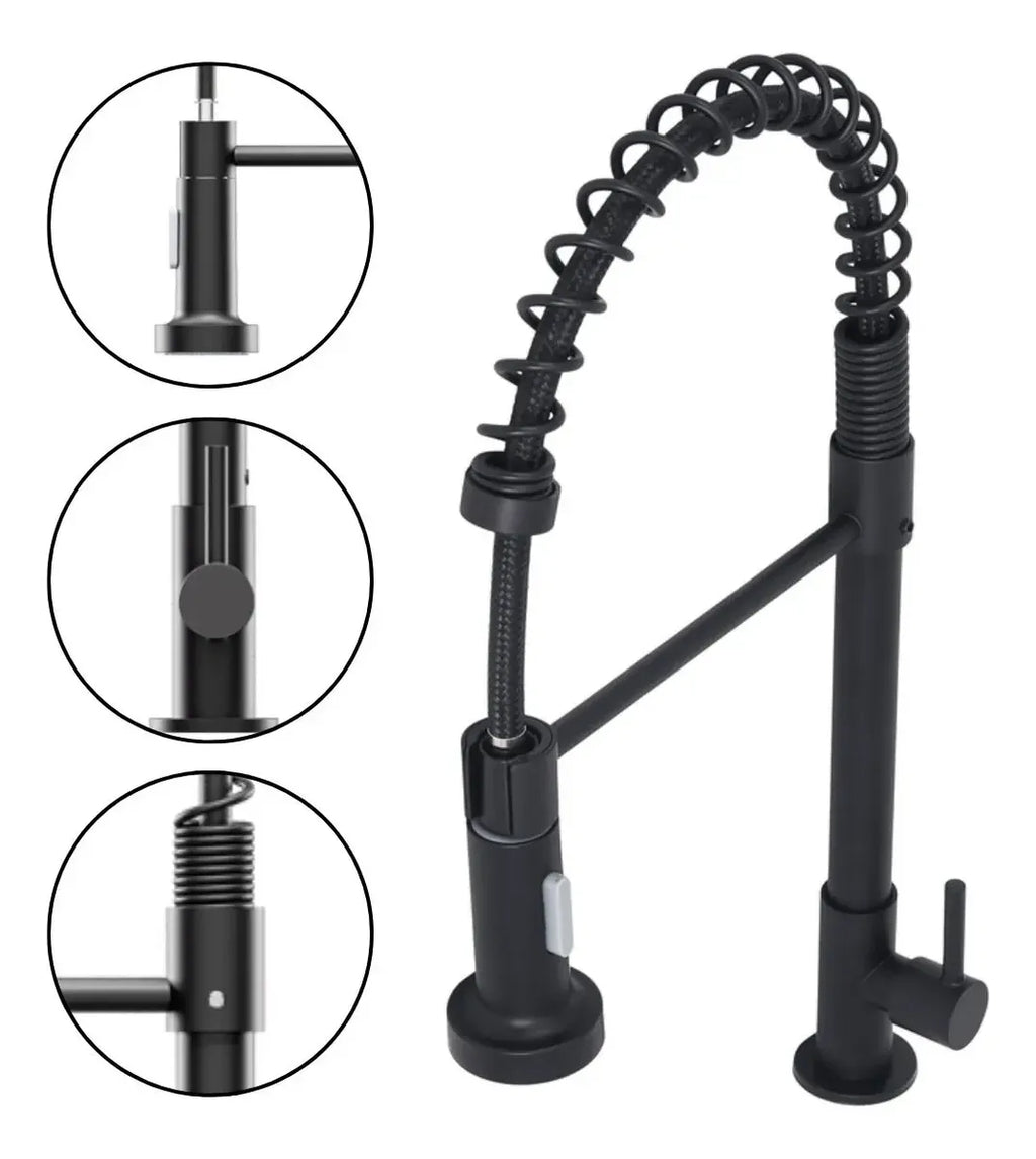 Torneira de bancada Cozinha Metal Gourmet Preto