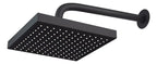 Chuveiro quadrado preto fosco articulado Luxo