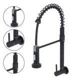 Torneira de parede Cozinha Metal Gourmet Preto