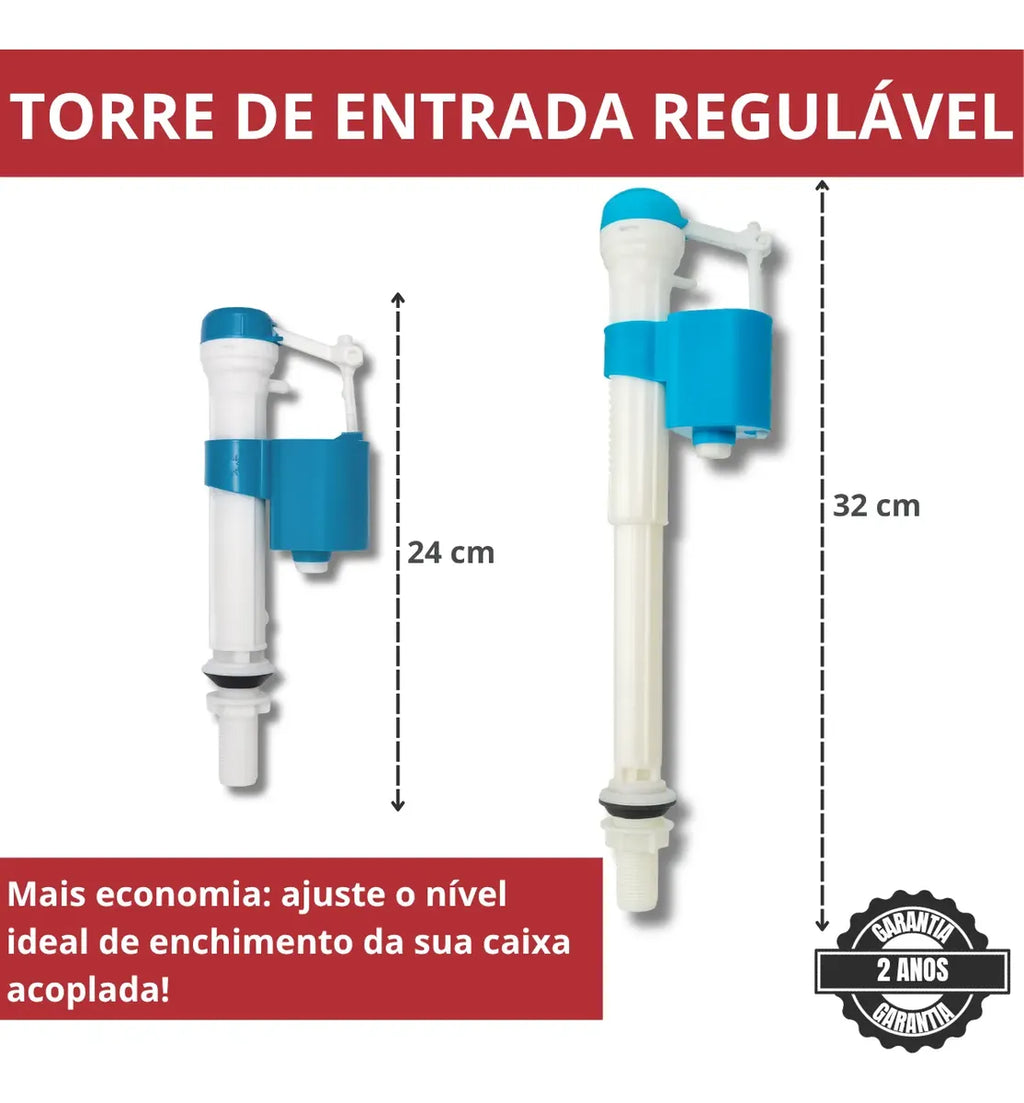 Kit completo duplo acionamento caixa de descarga