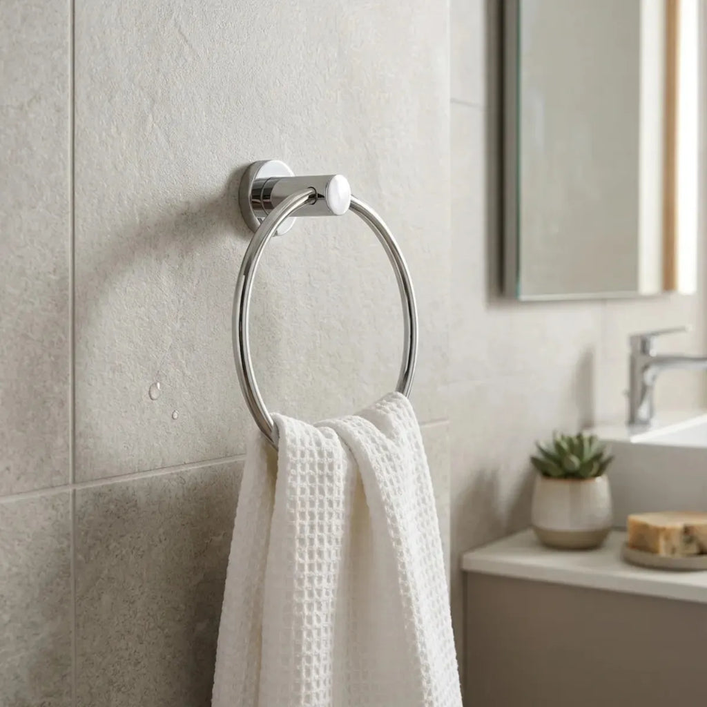 Porta toalha argola inox turim banheiro