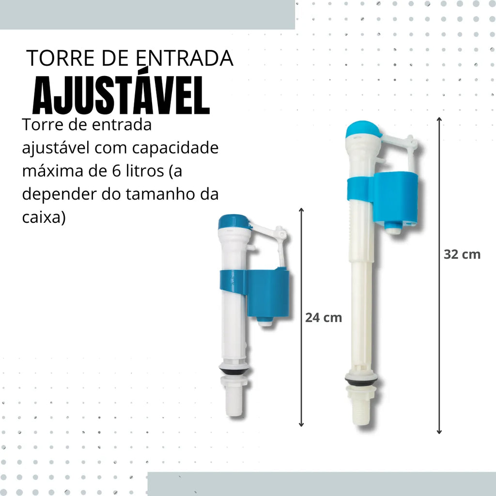 Kit Completo Caixa Acoplada Acionamento Lateral Universal