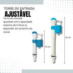 Kit Completo Caixa Acoplada Acionamento Lateral Universal