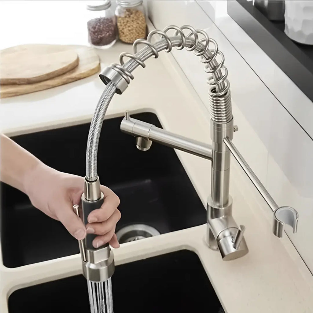 Torneira Gourmet Cozinha Monocomando Duo Escovada Q/F