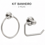 Kit banheiro inox Turim