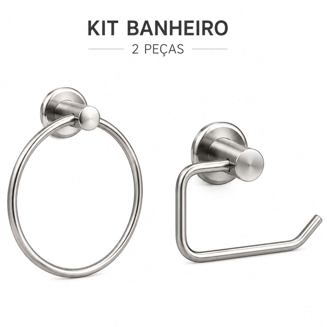 Kit banheiro inox Turim