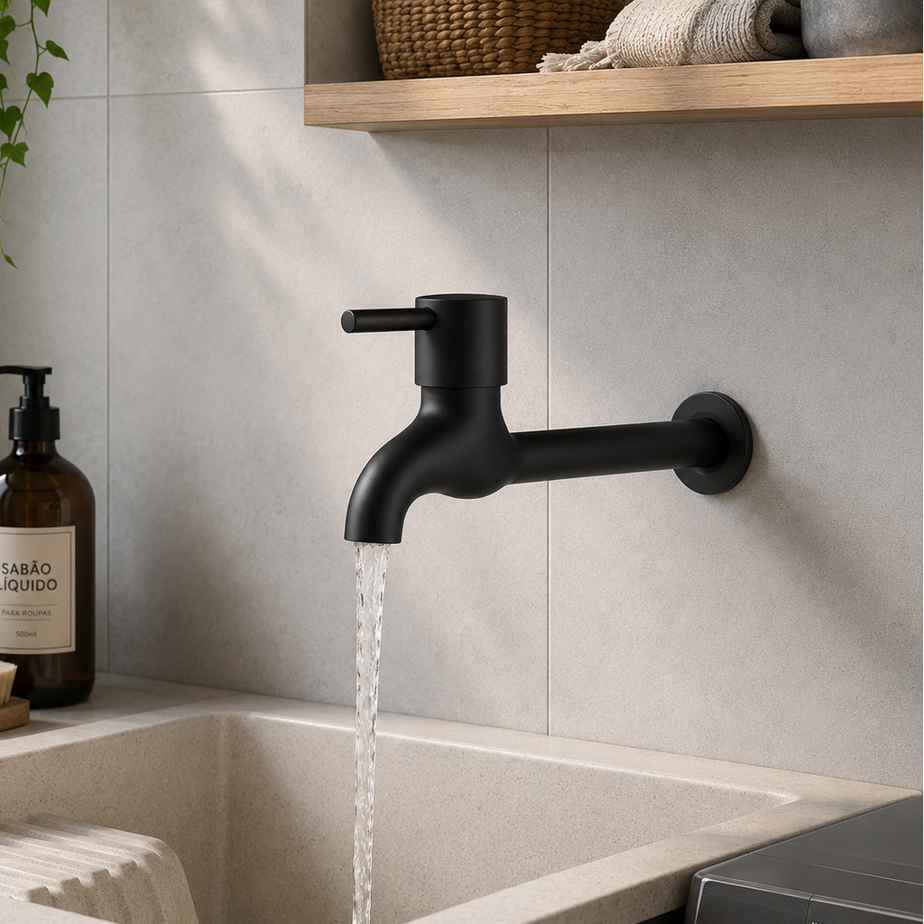 Torneira Metal Preto Black Luxo