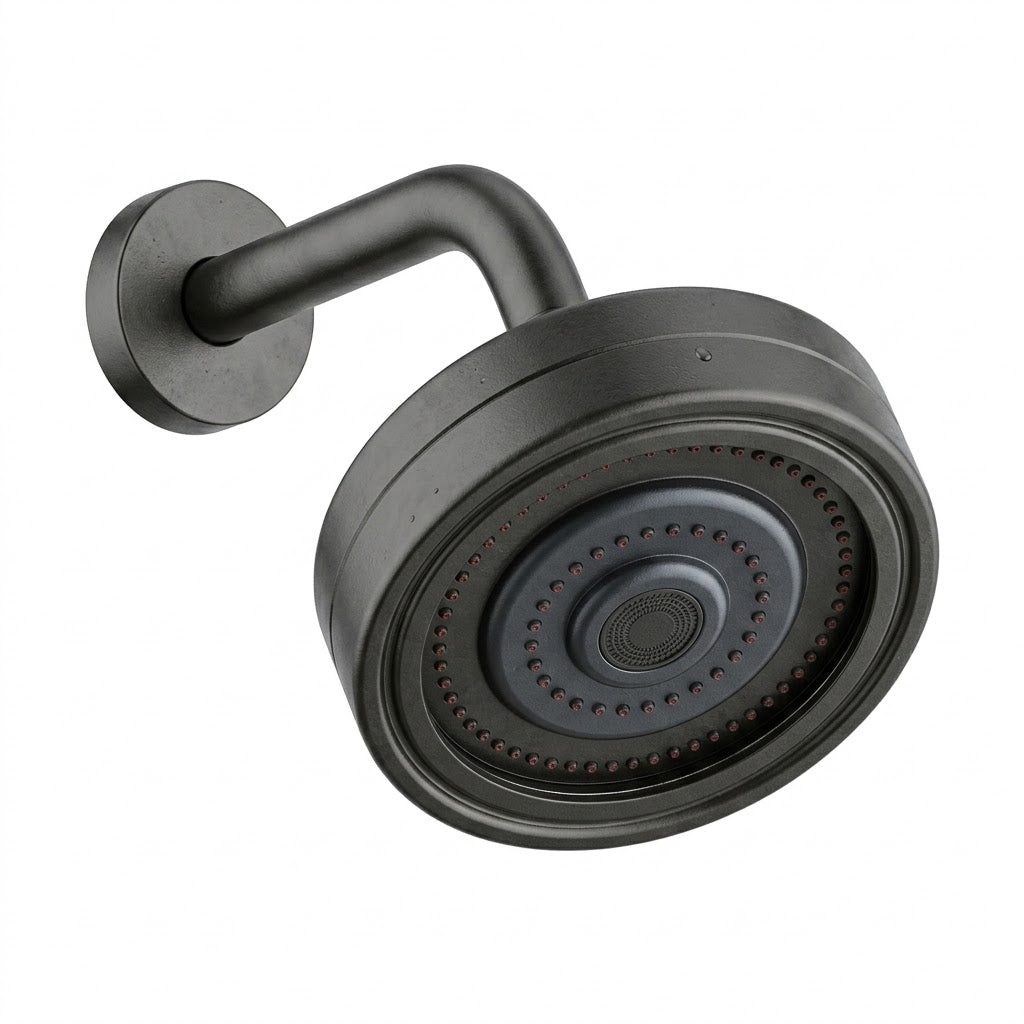 Chuveiro Articulado Autolimpante 5” Preto Fosco