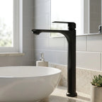 Torneira Alta Lavatório Inox 304 Preto Fosco