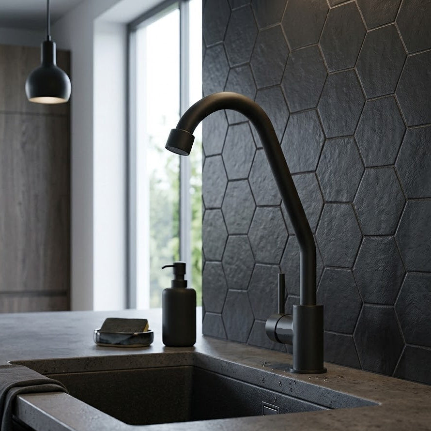 Torneira de Cozinha Bancada Metal  Black